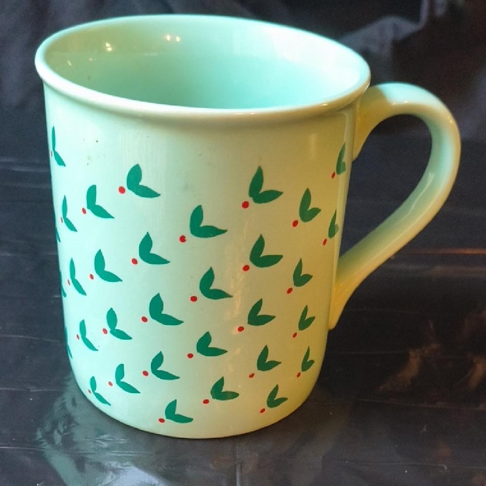 1985 Hallmark  -  Holliday Mug Mint Green